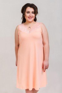 Сорочка женская "0336-01" вискоза (цвет персиковый)