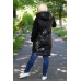 Куртка женская "22117" капитоний, футер трехнитка (цвет черный)