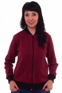 Куртка женская "Ф-7-05а" искусственная замша (цвет бордовый)