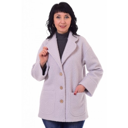 Жакет женский "Ф-7-09" пальтовая ткань букле (цвет серый)