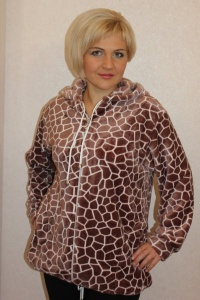 Куртка женская "К156.21" велсофт (цвет коричневый)
