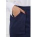 Юбка женская с накладными карманами "Ю 020" искусственная замша (цвет индиго)