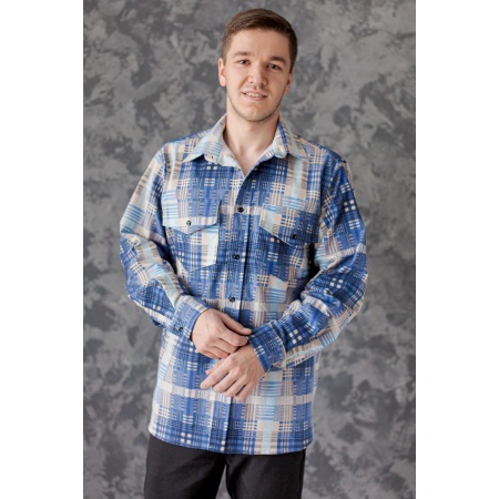 Рубашка мужская "Фланель Д/Р" фланель (клетка, цвет в ассортименте)