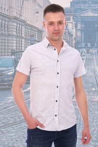 Рубашка мужская "6782" пике (цвет серый)
