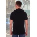 Футболка мужская "16002" кулирка с эластаном (цвет черный)