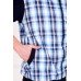 Рубашка мужская "Аполлон" шотландка, кулирка (клетка, цвет черный, голубой)