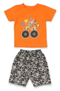 Костюм детский "Racing" 20316 кулирка (цвет оранжевый, серый)