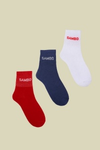 Носки детские "Самбо" хлопок (цвет в ассортименте, 3 пары)