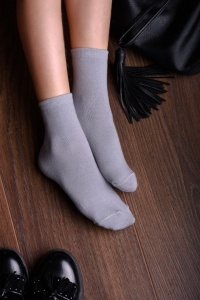 Носки детские "Школьник" трикотаж (цвет серый, 3 пары)