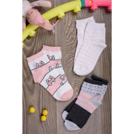 Носки детские "Забава" трикотаж (цвет в ассортименте, 3 пары)