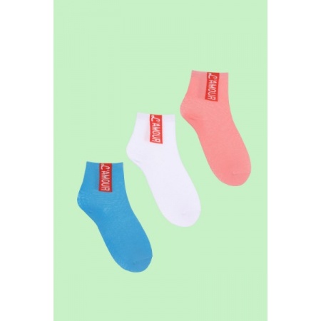 Носки детские "Люба" хлопок (цвет в ассортименте, 3 пары)