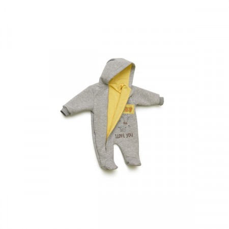 Комбинезон детский "Жирафчик" 05133 капитоний (цвет серый меланж, желтый)