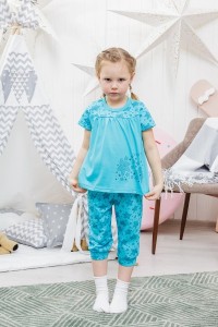 Пижама детская "Звездочка" П-403 хлопок (цвет бирюзовый)