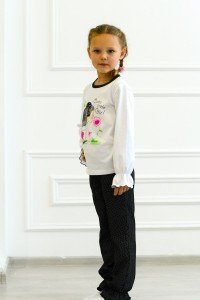 Пижама детская "П-429 Милашка" кулирка (цвет белый)