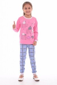Пижама подростковая "12-028а" интерлок пенье (цвет розовый)