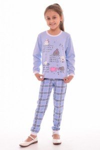 Пижама подростковая "12-028" интерлок пенье (цвет голубой)