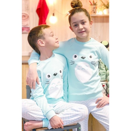 Пижама детская "Моана" интерлок, рибана (цвет ментоловый)