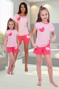 Пижама детская "2366" кулирка (цвет коралловый)
