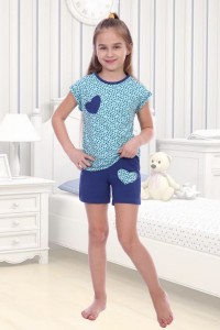 Пижама детская "2366" кулирка (цвет ментоловый)