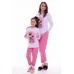 Пижама подростковая "12-075" футер с начесом (цвет розовый)