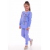 Пижама подростковая "12-077" футер с начесом (цвет голубой)