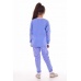 Пижама подростковая "12-077" футер с начесом (цвет голубой)