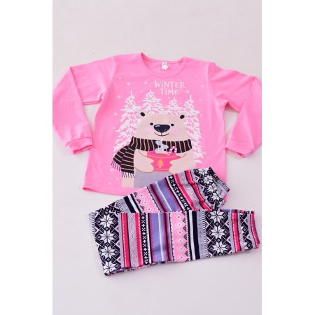 Пижама детская "7-247а" кулирка (цвет розовый)