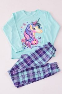 Пижама подростковая "12-073б" кулирка (цвет ментоловый)
