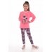 Пижама подростковая "12-076" футер с начесом (цвет розовый)
