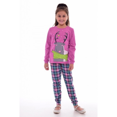 Пижама детская "7-243" кулирка (цвет розовый)