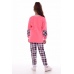 Пижама подростковая "12-022а" футер с начесом (цвет коралловый)