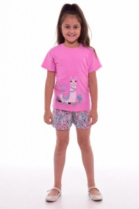 Пижама подростковая "12-042а" кулирка (цвет розовый)