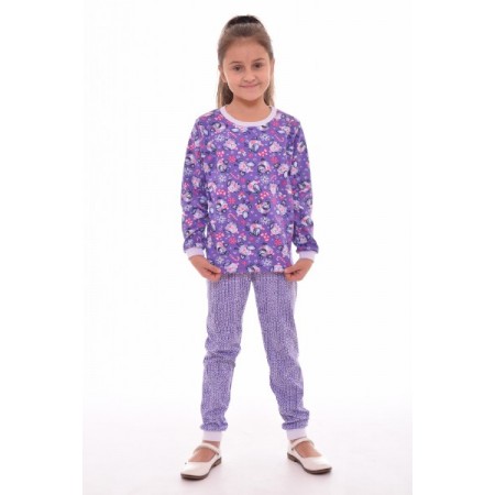 Пижама детская "7-166" интерлок пенье (цвет сиреневый)