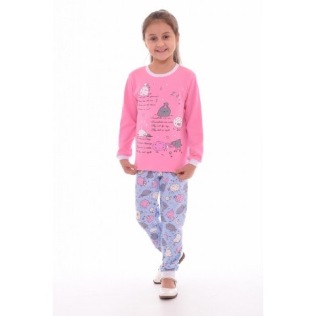 Пижама детская "7-173а" интерлок пенье (цвет розовый)