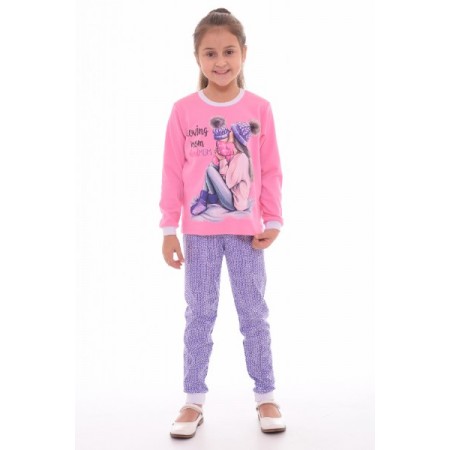Пижама детская "7-174" интерлок пенье (цвет розовый)