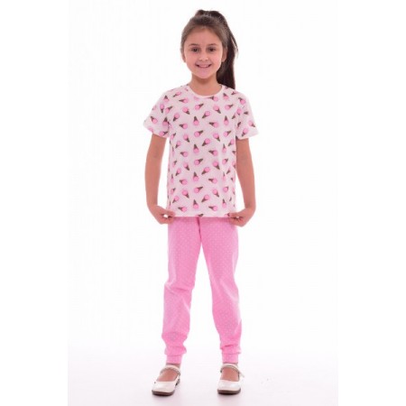 Пижама детская "7-191а" кулирка (цвет розовый)
