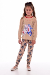 Пижама детская "7-226" кулирка (цвет бежевый)