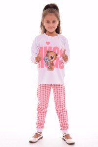 Пижама подростковая "12-018" футер с начесом (цвет розовый)