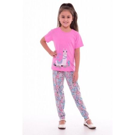 Пижама подростковая "12-037а" кулирка (цвет розовый)