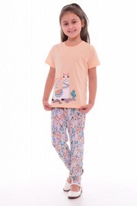 Пижама подростковая "12-037г" кулирка (цвет персиковый)