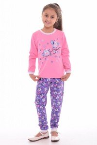Пижама детская "7-175а" интерлок пенье (цвет розовый)