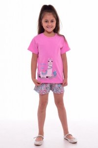 Пижама детская "7-207а" кулирка (цвет розовый)