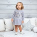 Платье детское "Laura" 10021 велюр (цвет серый меланж)