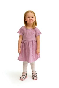 Платье детское "Ваниль" 10003 кулирка меланж (цвет розовый)