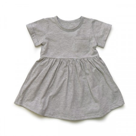 Платье детское "Ваниль" 10003 кулирка меланж (цвет серый)