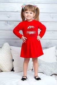 Платье детское "Laura" 10021 велюр (цвет красный)