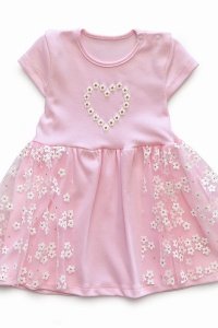 Платье детское "Ромашка" 20215 интерлок пенье (цвет розовый)