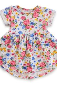 Платье детское "Забава" 10025 кулирка (цвет серый меланж, розовый)