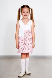 Платье детское "Круиз Д" хлопок (принт, цвет белый)
