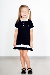 Платье детское "Пальма" лакост (цвет черный)